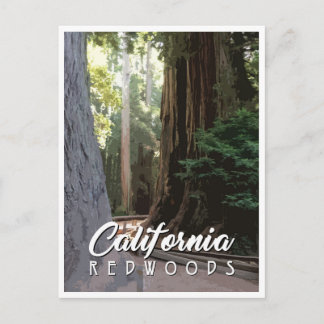 Postal Cartão de Posto para Sequoias da Califórnia