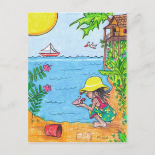 Postal Cartão de posto para tesouros