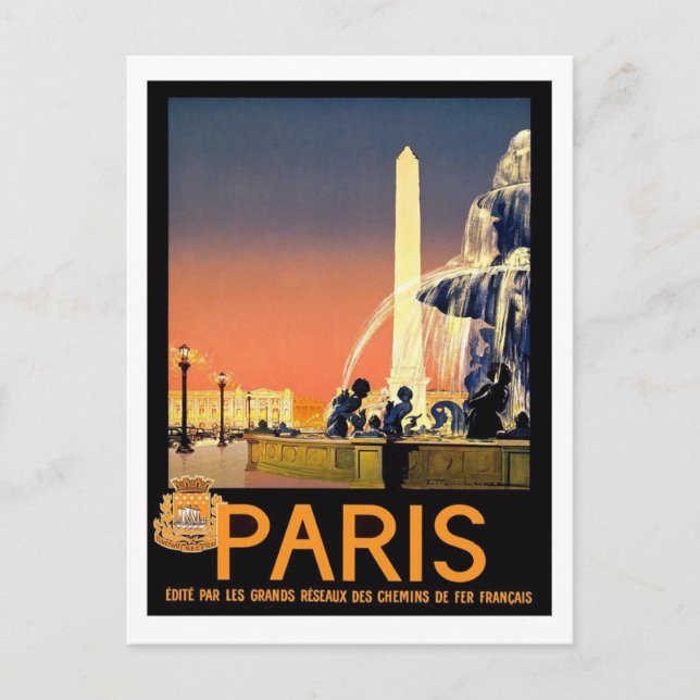 Postal Cartão de Posto Paris LaCaze (Frente)