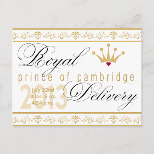 Postal Cartão de Posto Príncipe de Cambridge Souvenir