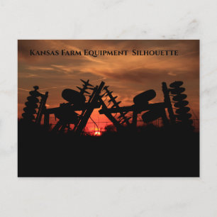 Postal Cartão de Posto Silhouette para Equipamento de Faz