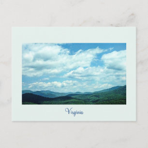 Postal Cartão de Posto View Virginia Mountain