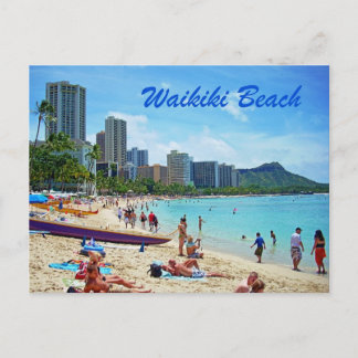 Postal Cartão de praia Waikiki