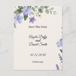 Postal Cartão de Pré-Avisos de Casamento com Cardo e Camp