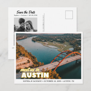 Postal Cartão de Pré-Avisos de Casamento em Austin