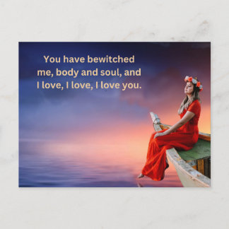 Postal Cartão de presente de dia de os namorados de amor