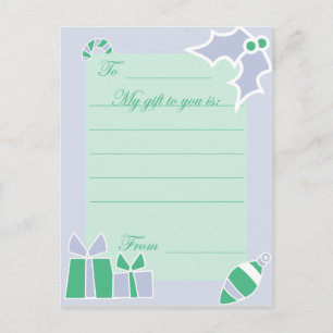 Postal Cartão de presente de feriado personalizado KRW