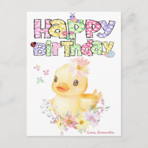 Postal Cartão de Primeiro Aniversário Personalizado com P