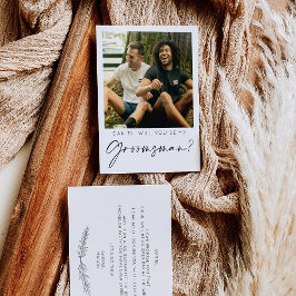 Postal Cartão de Proposta de Padrinho com Foto e Design M