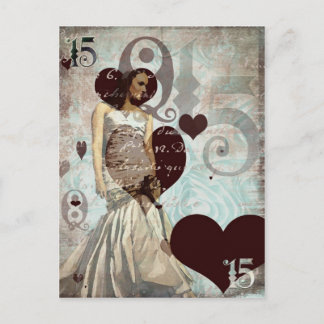 Postal Cartão de Quinceanera - vazio