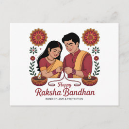 Postal Cartão de Raksha Bandhan
