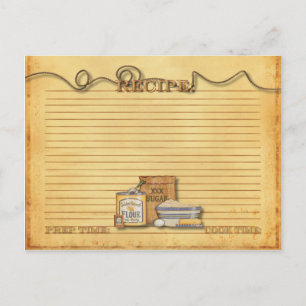 Postal cartão de receita antigo