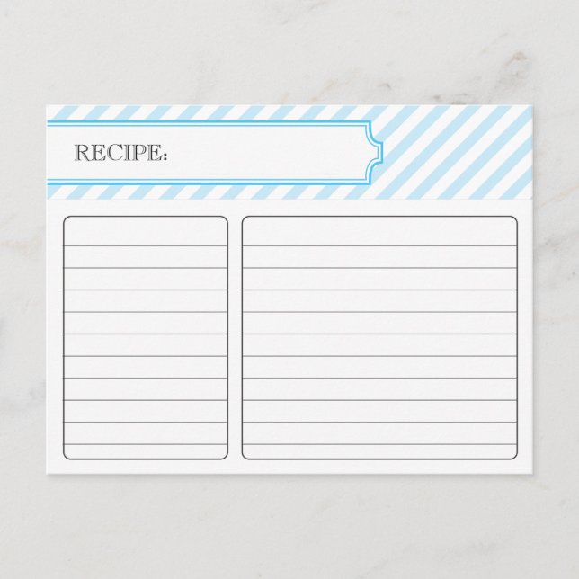 Postal Cartão de Receita Bridal - Azul (Frente)