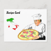 Cartão de Receita com presentes Conjunto de pizza