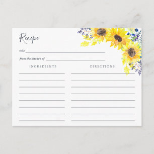 Postal Cartão de Receita de Camadas de Flor