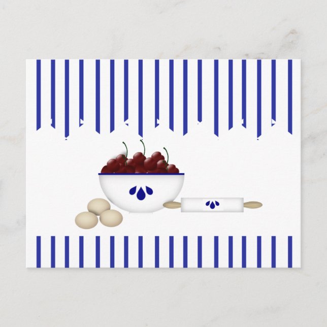Postal Cartão De Receita De Cerejas (Frente)