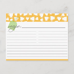 Postal Cartão de Receita de Chá Bridal