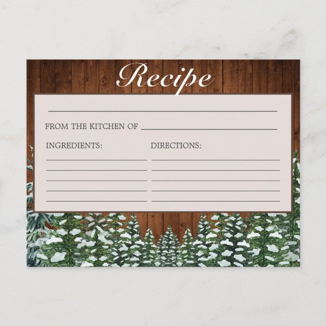 Postal Cartão de Receita de Chá de panela de Madeira e Pi (Frente)