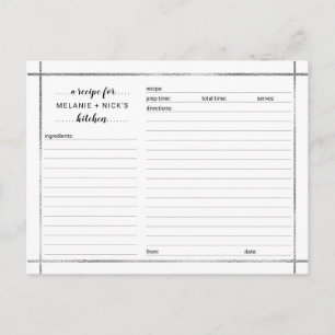 Postal Cartão de receita de chá de panela, quadro pratead