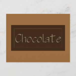 Postal Cartão de Receita de Chocolate Escuro