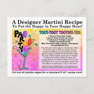 Postal Cartão de Receita de Chocolate Toot-Tootsie