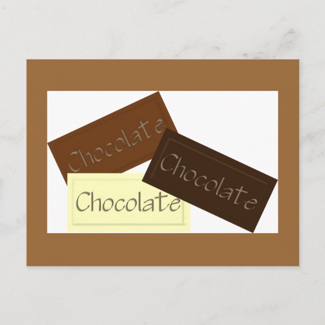Postal Cartão de Receita de Chocolate Triplo (Frente)