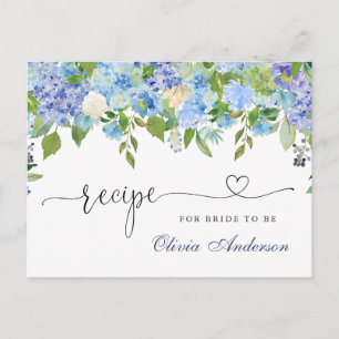 Postal Cartão de Receita de Chuveiro de Noiva Floral de H