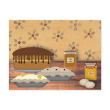 Cartão de Receita de Desserts-País