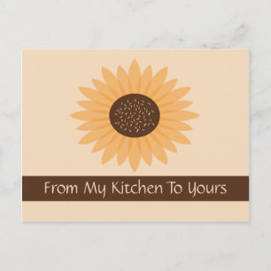 Postal Cartão de Receita de Girassol