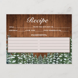 Postal Cartão de Receita de Madeira Nevada e Floresta Paí