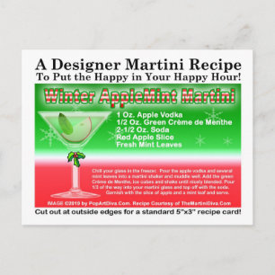 Postal Cartão de Receita de Mint Natal da Apple de invern