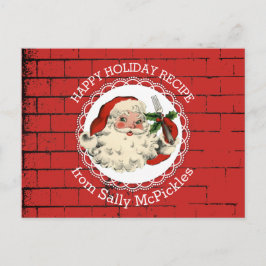 Postal Cartão de receita de panificação do cozinhar de ga