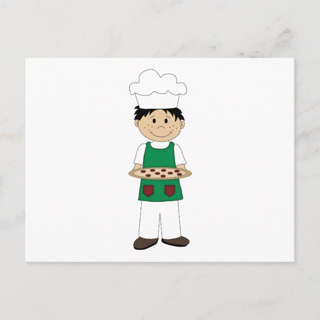 Postal Cartão de Receita de Pizza (Frente)
