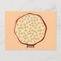 Cartão de Receita de Pizza de Cogumelos