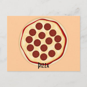 Postal Cartão de Receita de Pizza Pepperoni
