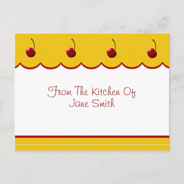 Postal Cartão de Receita de Tcherry Lover (Frente)