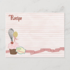 Postal cartão de receita delicioso