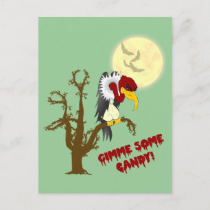 Postal Cartão de Receita do Buzzard Halloween
