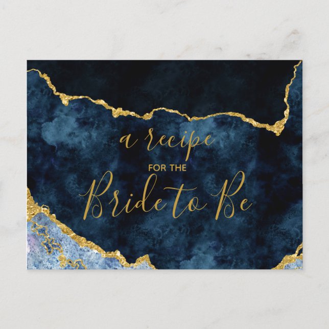 Postal Cartão de Receita do Chá de panela de Folha marinh (Frente)