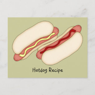 Postal Cartão de Receita do Hotdog