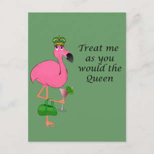Postal Cartão de Receita Flamingo