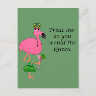Postal Cartão de Receita Flamingo