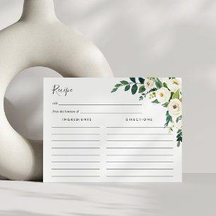 Postal Cartão de Receita Floral Alabastro