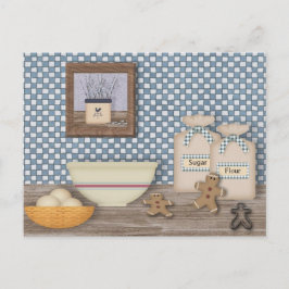 Postal Cartão de Receita para Homens de Pão-de-Banho