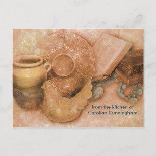 Postal Cartão de Receita Personalizado com Arte de Galer