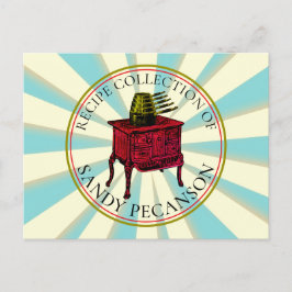 Postal Cartão de receita personalizado do cozinhar de fog