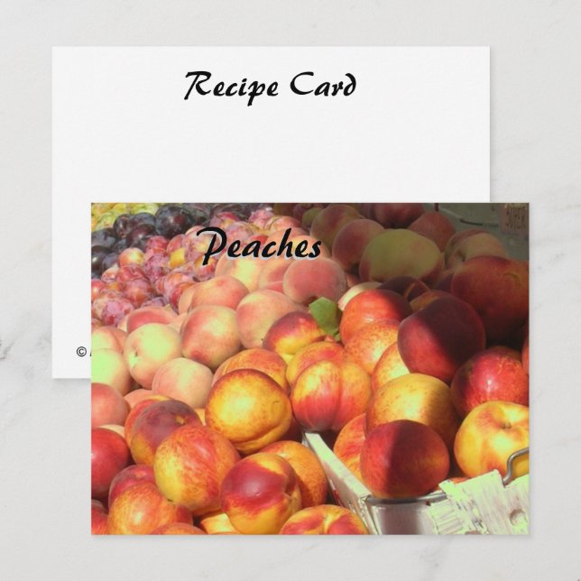 Postal Cartão de Receita - Pêssegos (Frente/Verso)