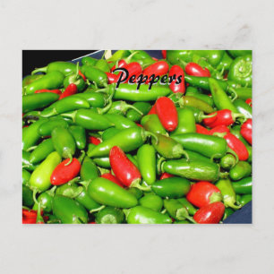 Postal Cartão de Receita - Pimentos