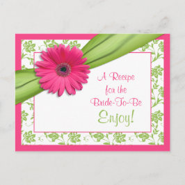 Postal Cartão de Receita Rosa Daisy para a Noiva