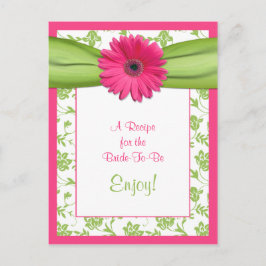 Postal Cartão de Receita Rosa Daisy para a Noiva